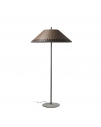 71569-08 Lámpara pie de salón 2 metros para la iluminación exterior gris y pantalla de mimbre marrón modelo Saigon out de Faro