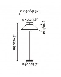 71569-10 Lámpara pie de salón 2 metros para la iluminación exterior gris y pantalla C100 de PP beige modelo Saigon out de Faro