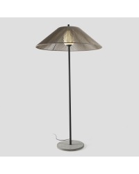 71569-10 Lámpara pie de salón 2 metros para la iluminación exterior gris y pantalla C100 de PP beige modelo Saigon out de Faro
