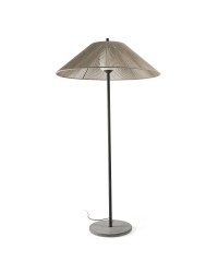 71569-10 Lámpara pie de salón 2 metros para la iluminación exterior gris y pantalla C100 de PP beige modelo Saigon out de Faro
