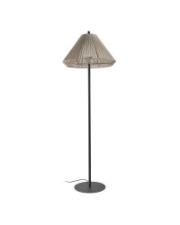 71569-09 Lámpara de pie gris y pantalla C70 beige modelo saigon out 1950 de Faro