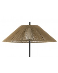 71569-14 Lámpara pie de salón 2 metros para la iluminación exterior gris y pantalla C100 de PP ocre modelo Saigon out de Faro