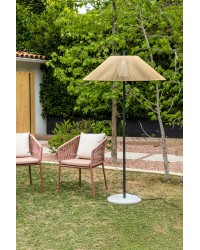 71569-14 Lámpara pie de salón 2 metros para la iluminación exterior gris y pantalla C100 de PP ocre modelo Saigon out de Faro