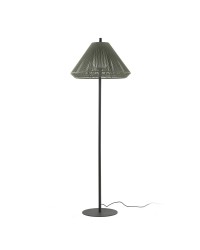 71569-11 Lámpara de pie gris y pantalla C70 verde modelo saigon out 1950 de Faro