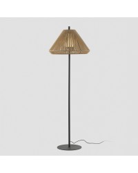 71569-13 Lámpara de pie gris y pantalla C70 ocre modelo saigon out 1950 de Faro