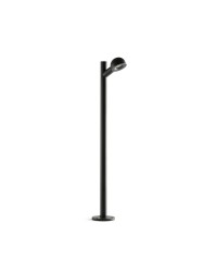 75573 Lámpara baliza negra  1 foco de exterior 7W 2700K altura 600mm, modelo Brot 600 de Faro Barcelona