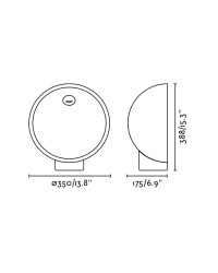 75564 Baliza de cemento beige de exterior Led 6W 2700K modelo Gaia de Faro Barcelona