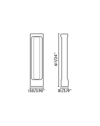 75553 Baliza de cemento en color gris de exterior LED 3000K, altura 611mm modelo Totem de Faro