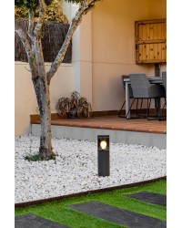 71747 Faro Barcelona Baliza Kila Gris Oscuro Cristal Fumé 40cm