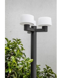 74436F3-04 Faro Farola Muffin Gris Oscuro 2.115mts