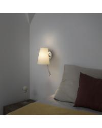 29996 Lámpara aplique con lector cromo 
 y pantalla beige Lupe Faro Barcelona