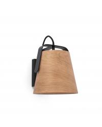 29844 Aplique de pared negro y madera modelo Stood Faro Barcelona