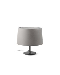 WINDSOR SOBREMESA NEGRO PANTALLA GRIS 1xE27 20225-130 Faro