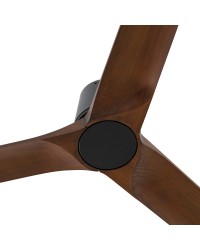 33839 Ventilador de techo sin luz negro mate, DC, 3 palas nogal, modelo Heywood de Faro