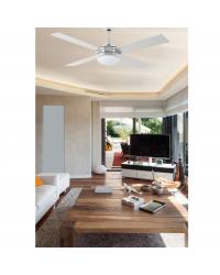 33701 Ventilador de techo con luz aluminio 4 palas gris/arce modelo Icaria de Faro Barcelona
