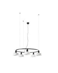 TATAWIN COLGANTE CIRCULAR PANTALLA S BLANCA 5xE27...