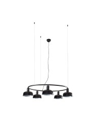 TATAWIN COLGANTE CIRCULAR PANTALLA S NEGRA 5xE27...