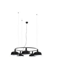 TATAWIN COLGANTE CIRCULAR PANTALLA M NEGRA 5xE27...
