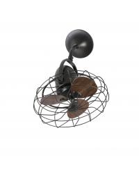 33715 Ventilador de techo sin luz marrón de 3 aspas, modelo Keiki Faro Barcelona