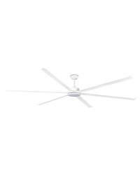 34210 Ventilador de techo sin luz blanco mate, 6 palas, motor DC, modelo Rotterdam 30 de Faro