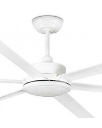 34210 Ventilador de techo sin luz blanco mate, 6 palas, motor DC, modelo Rotterdam 30 de Faro
