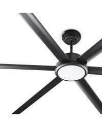 34211-130 Ventilador de techo con luz LED 32W 3000K, 6 palas, motor DC, diámetro Ø300cm, modelo Rotterdam 30 de Faro