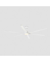 34206-130 Ventilador de techo con luz LED 32W 3000K blanco mate, 6 palas, motor DC, diámetro 250cm, modelo Rotterdam 25 de Faro