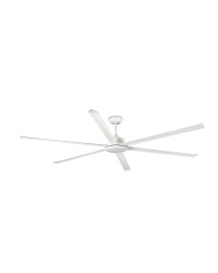 34206-130 Ventilador de techo con luz LED 32W 3000K blanco mate, 6 palas, motor DC, diámetro 250cm, modelo Rotterdam 25 de Faro