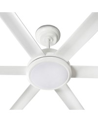 34206-130 Ventilador de techo con luz LED 32W 3000K blanco mate, 6 palas, motor DC, diámetro 250cm, modelo Rotterdam 25 de Faro