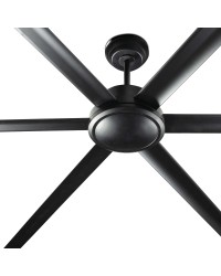 34207 Ventilador de techo sin luz negro mate, 6 palas, motor DC, diámetro 250cm, modelo Rotterdam 25 de Faro