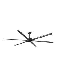 34207 Ventilador de techo sin luz negro mate, 6 palas, motor DC, diámetro 250cm, modelo Rotterdam 25 de Faro
