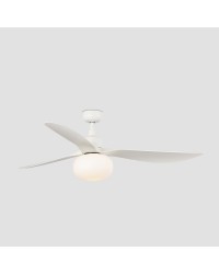 34363-11L Ventilador de techo con luz blanco, DC, exterior, 3 palas, modelo Outwood de Faro