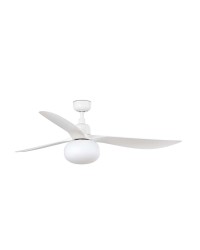 34363-11L Ventilador de techo con luz blanco, DC, exterior, 3 palas, modelo Outwood de Faro