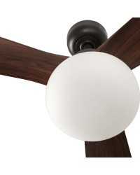 343621B Ventilador de techo con luz marrón, DC, exterior, 3 palas nogal, modelo Outwood de Faro