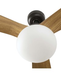 343601B Ventilador de techo con luz marrón, DC, exterior, 3 palas roble, modelo Outwood de Faro