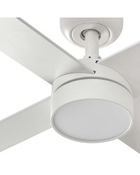 34355-1TW Ventilador de techo con luz LED CCT blanco DC, 4 palas, modelo Rudder L 4 de Faro