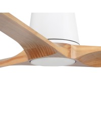 33838 Ventilador de techo sin luz blanco mate, DC, 3 palas pino, modelo Heywood de Faro