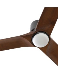 33839-1TW Ventilador de techo con luz LED CCT negro mate, DC, 3 palas nogal, modelo Heywood Tub L de Faro