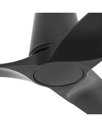 33827 Ventilador de techo de plafón sin luz negro  DC, 3 palas, modelo Hey Tub de Faro