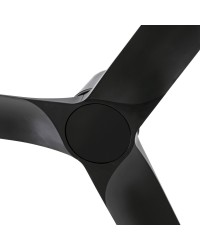 33827 Ventilador de techo de plafón sin luz negro  DC, 3 palas, modelo Hey Tub de Faro