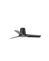33827 Ventilador de techo de plafón sin luz negro  DC, 3 palas, modelo Hey Tub de Faro
