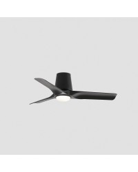 33827-1TW Ventilador de techo de plafón con luz LED CCT negro DC, 3 palas, modelo Hey Tub de Faro