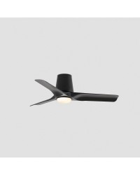 33827-1TW Ventilador de techo de plafón con luz LED CCT negro DC, 3 palas, modelo Hey Tub de Faro