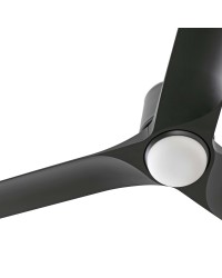 33827-1TW Ventilador de techo de plafón con luz LED CCT negro DC, 3 palas, modelo Hey Tub de Faro