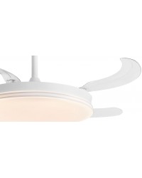 11830 Ventilador de techo con luz LED CCT blanco, motor DC, 4 palas modelo Ecos de Alemar