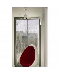 33382 Ventilador de techo sin luz acero y cristal y 3 palas transparente, DC Mini Eterfan de Faro Barcelona