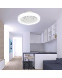 11570 ventilador de techo compacto con luz LED CCT blanco modelo Ramses de Alemar