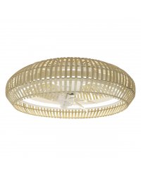 11569 ventilador de techo compacto con luz LED CCT blanco y bambú, diámetro Ø58cm modelo Milo de Alemar