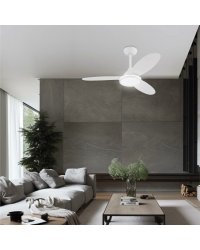 11561 Ventilador de techo con luz LED CCT blanco DC, diámetro Ø107cm, 3 palas modelo Mahón de Alemar