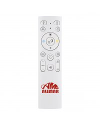 11563 Ventilador de techo con luz LED CCT blanco y madera DC, diámetro Ø107cm, 3 palas modelo Mahón de Alemar